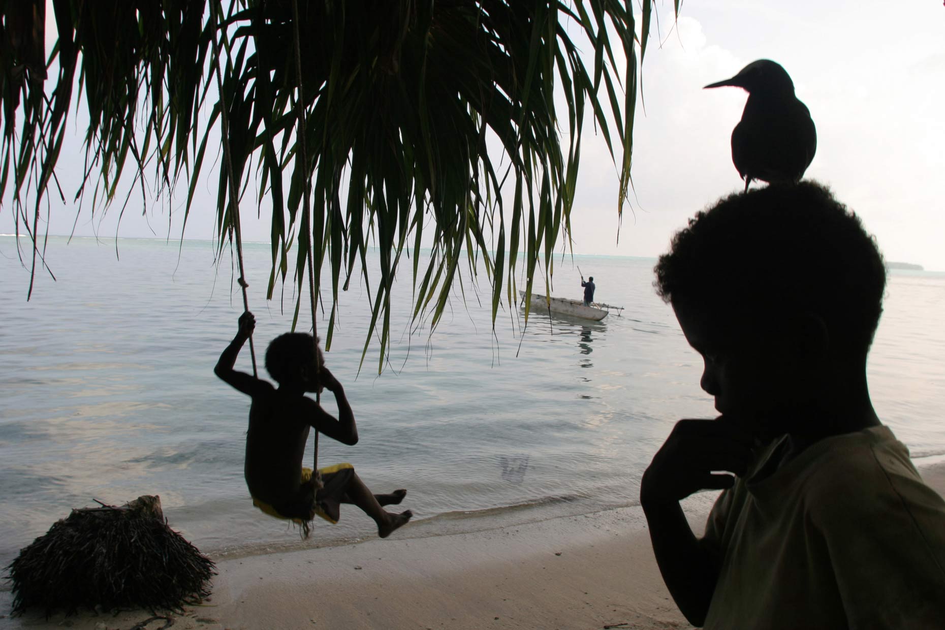 Children in Carterets Atoll, by Scotland Greenpeace photographer 