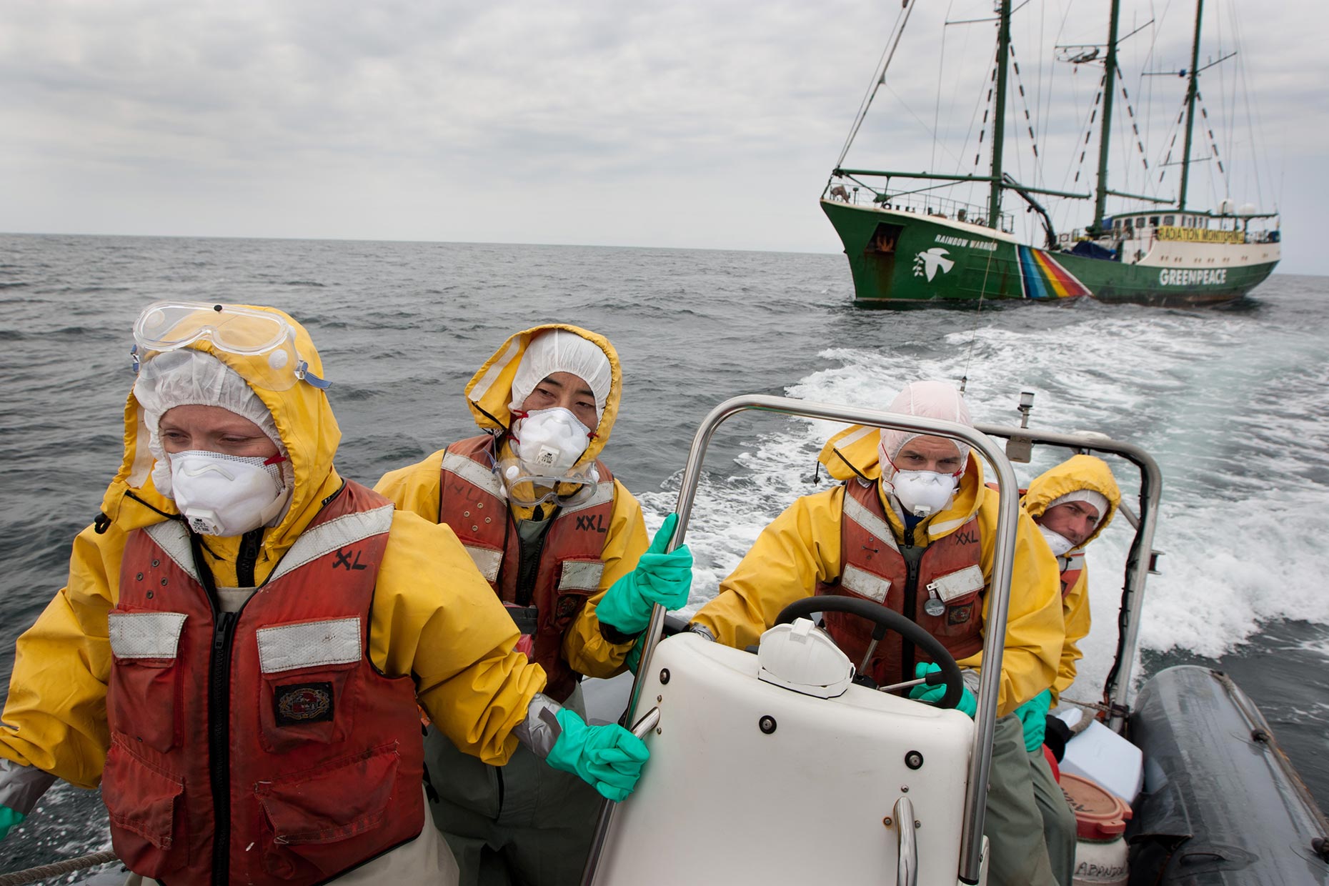 Aboard the Greenpeace ship Rainbow Warrior, by Scotland photographer