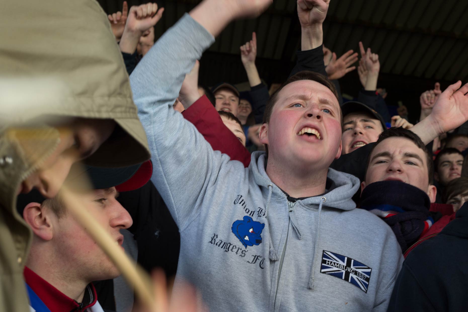 Rangers fans the Union Bears, Scotland, by photographer Sutton-Hibbert
