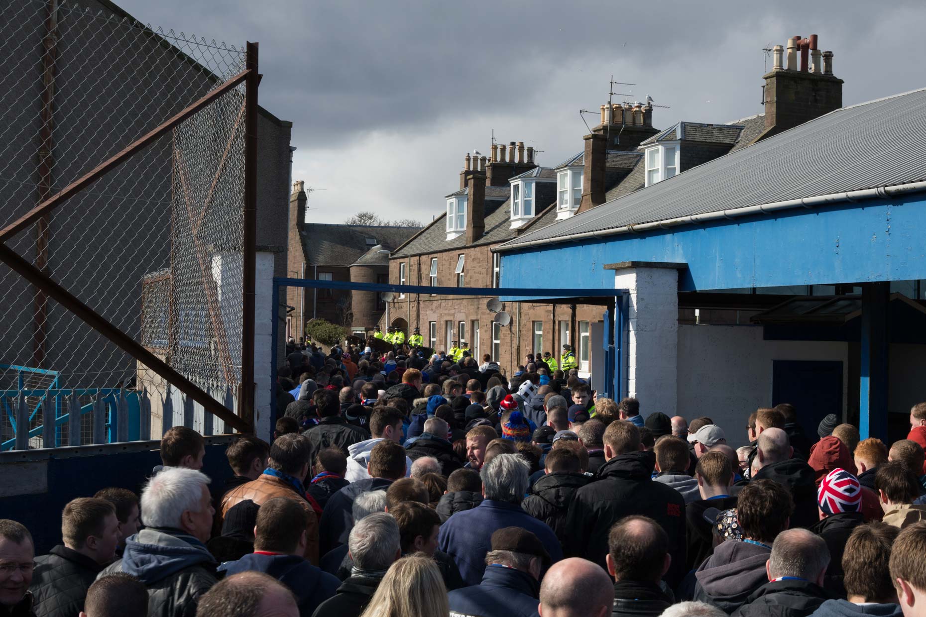 Rangers Fc Football Fans In Montrose Scotland By Photographer Sutton Hibbert