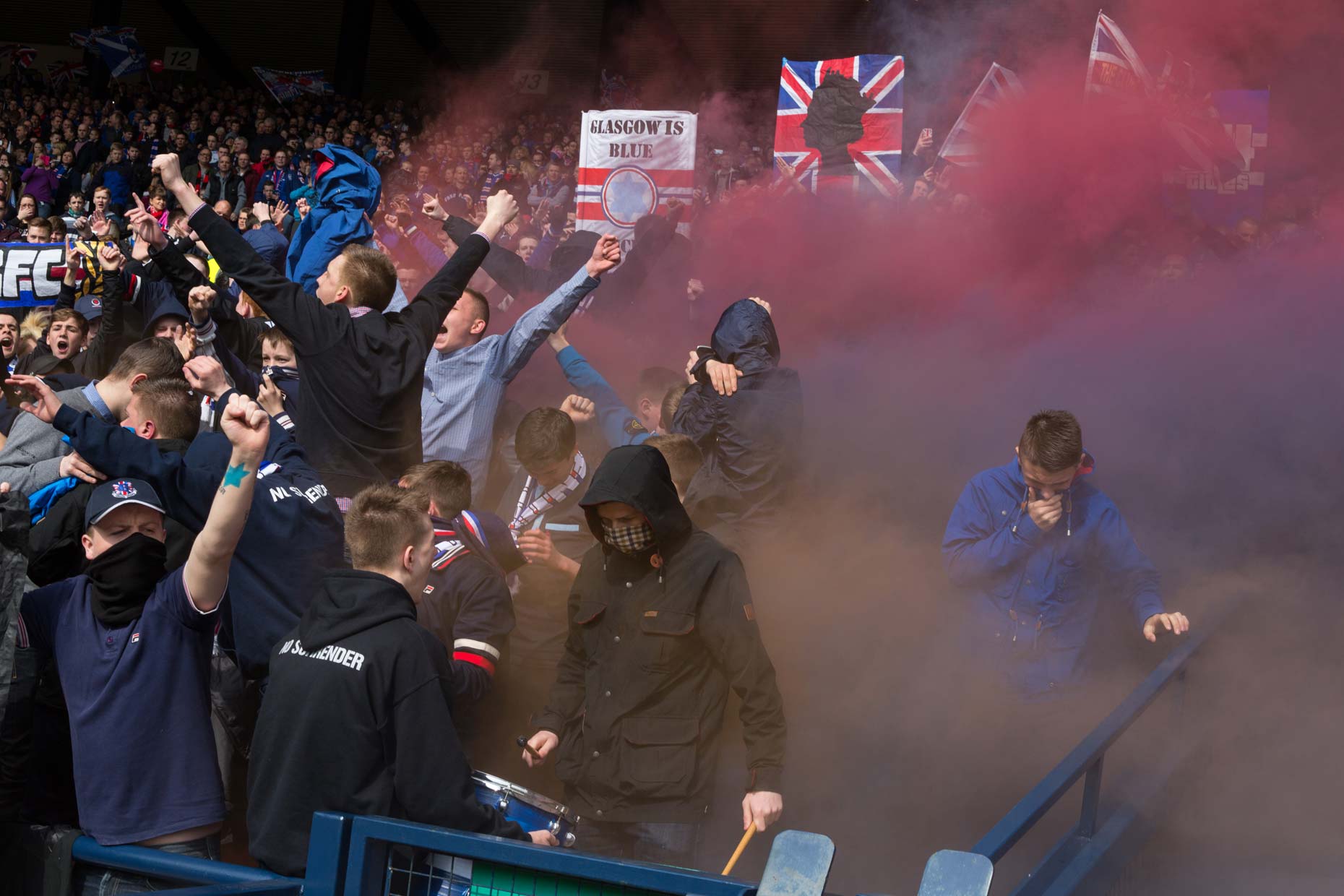 Rangers fans the Union Bears, Scotland, by photographer Sutton-Hibbert