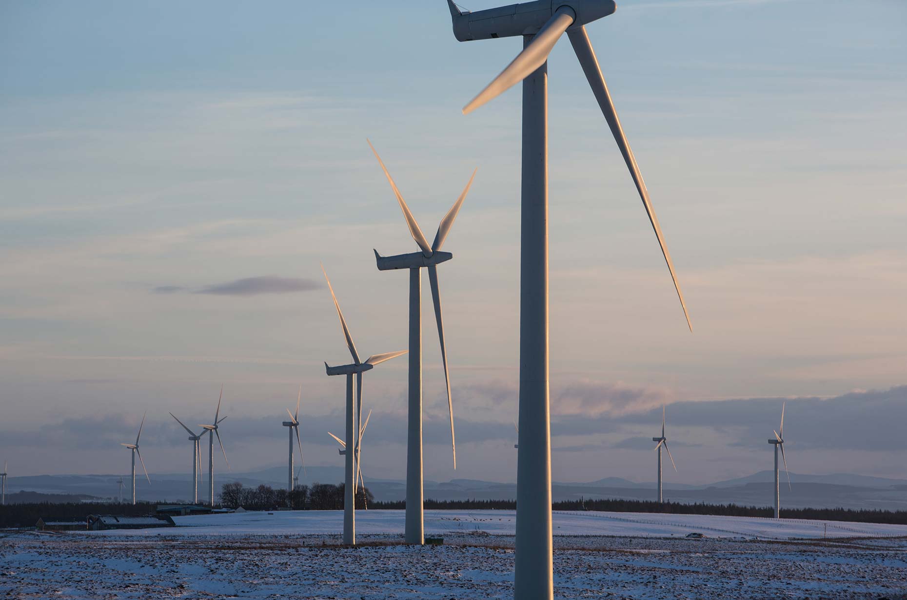 Wind turbines at Whitelee wind farm, by Scotland Greenpeace photographer