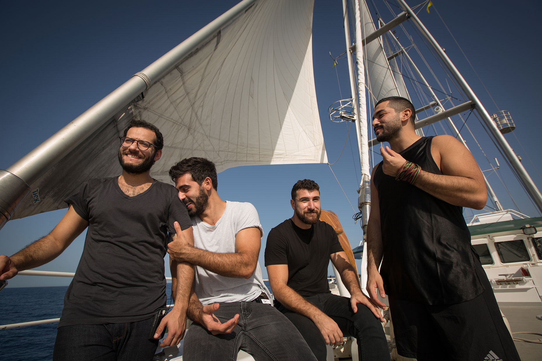 Mashrou Leila, Lebanese rock band, on Greenpeace Rainbow Warrior ship