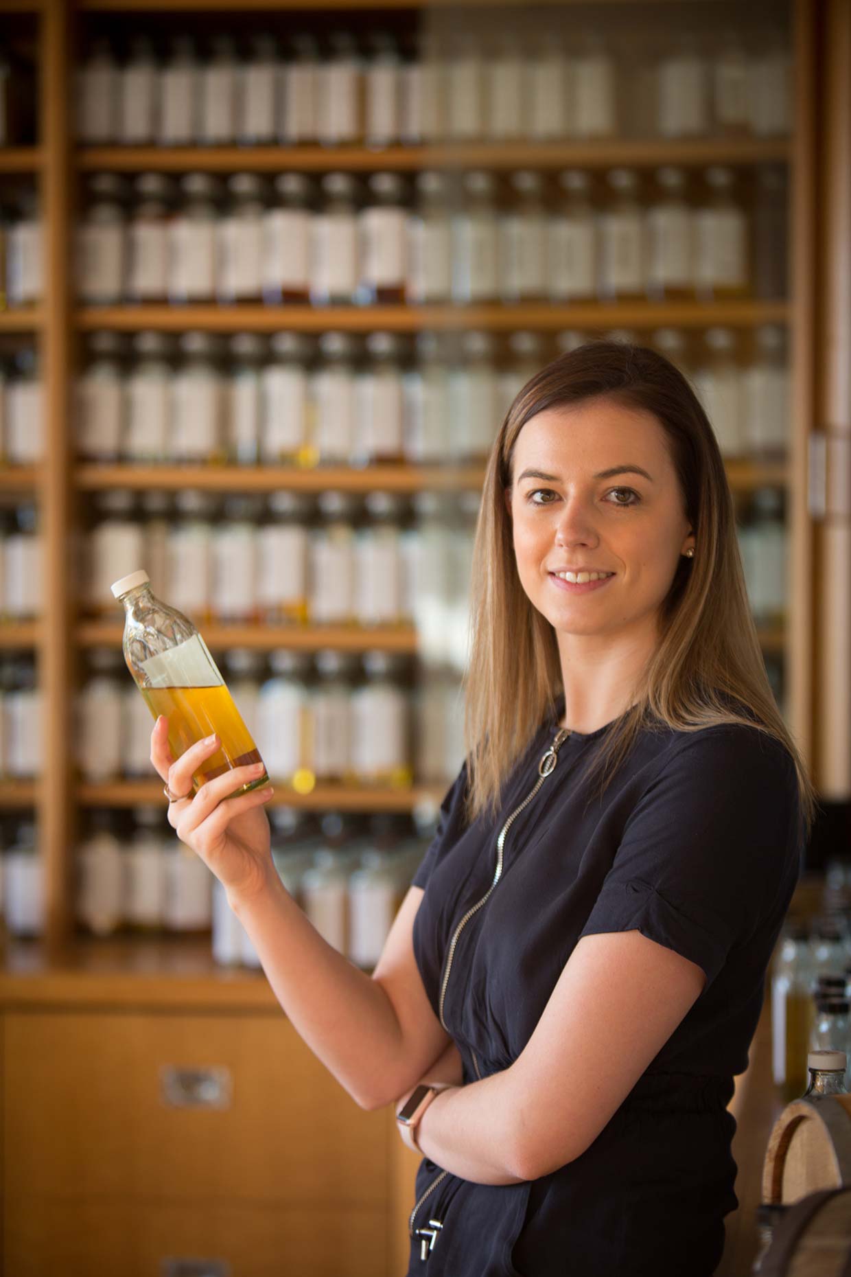 Kelsey McKechnie, master whisky blender, portrait by Scotland-based photographer